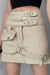 American pocket tooling denim skirt